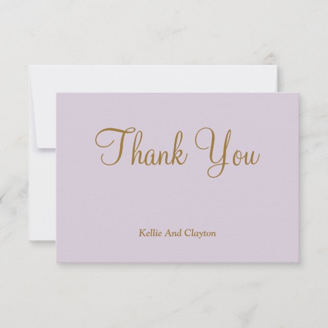 Ligero Púrpura Gracias Cartas (Anverso)