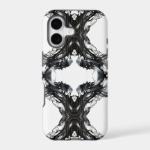 Light and Darkness Abstract Black White Fluid Art