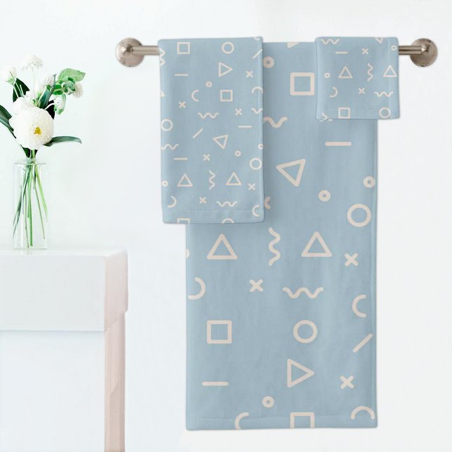 Light Blue Memphis Pattern Towel (Subido por el creador)