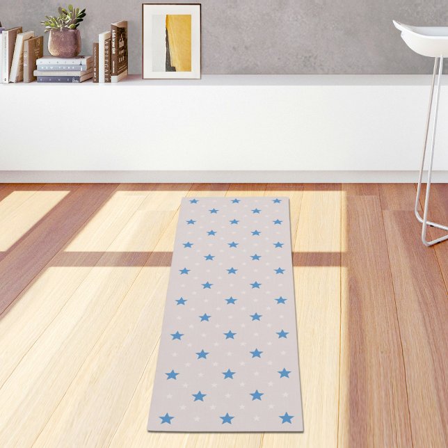 Light Grey Stars Pattern Yoga Mat (Subido por el creador)