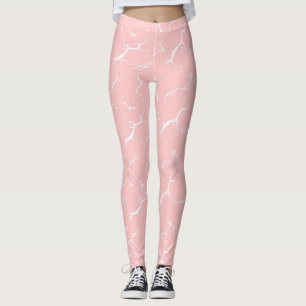 light pink leggings with tie-dye design