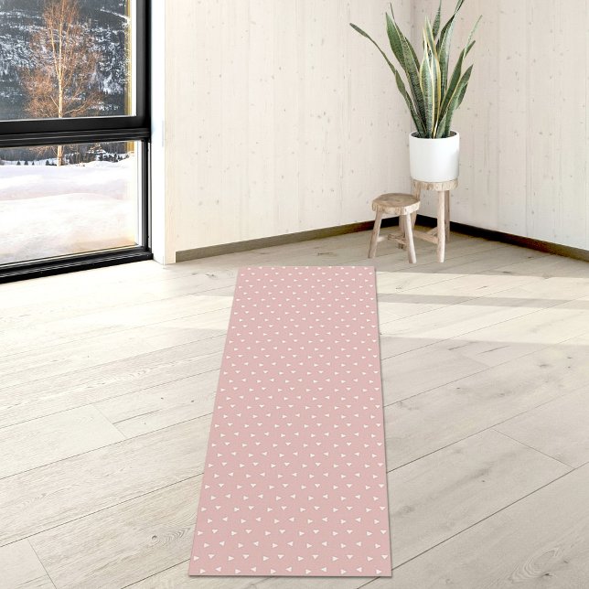Light Pink Triangles Pattern Yoga Mat (Subido por el creador)