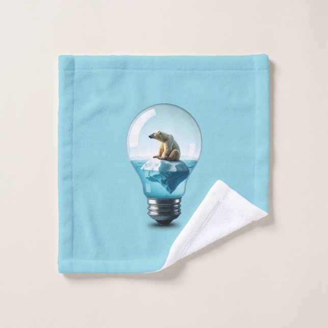 Lightbulb Iceberg - Polar Bear in a Lightbulb (Toallita)