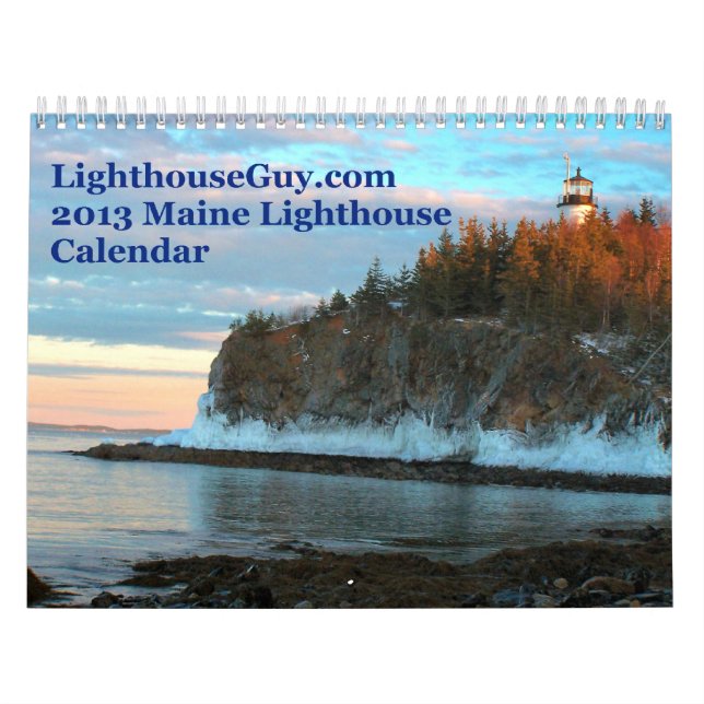 LighthouseGuy.com Calendario de faro Maine 2013 (Tapa)