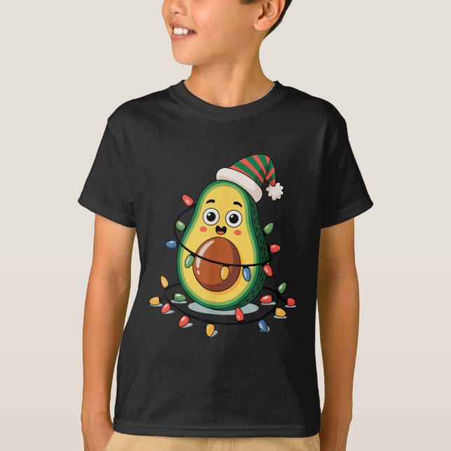 Lighting Avocado Ugly Christmas Sweater Guacamole  (Anverso)