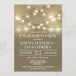 Lights+ Invitaciones de la fiesta de compromiso de