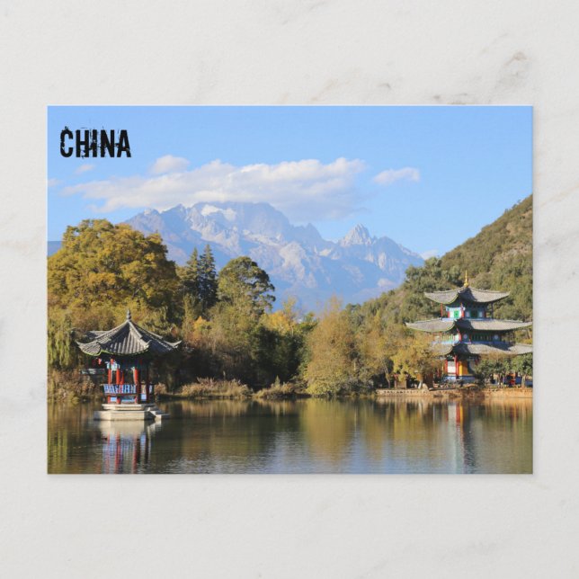 Lijiang, postal de China (Anverso)