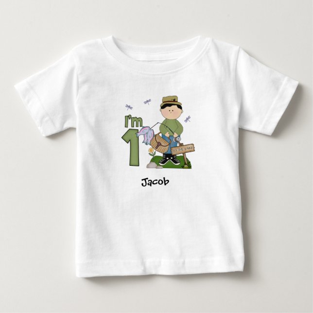 Lil Fishingman primera camiseta de cumpleaños (Anverso)