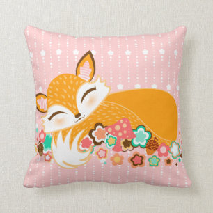 Lil Foxie Cub - Cojín decorativo soñoliento lindo
