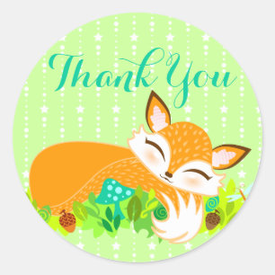 Lil Foxie Cub - Cute "Gracias" Pegatinas