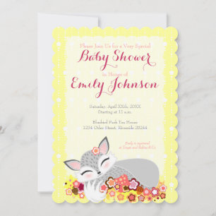 Lil Foxie Cub - Invitaciones a la ducha para bebés