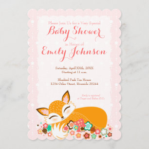 Lil Foxie Cub - invitaciones de encargo de Baby
