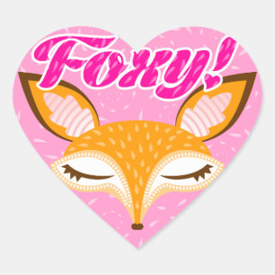Lil Foxie - Cute "Foxy"! Pegatinas en forma de cor