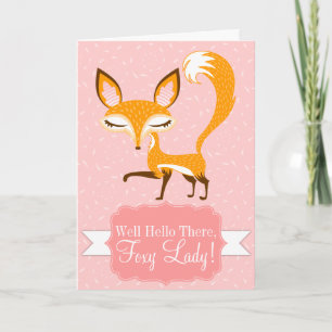 Lil Foxie - Tarjeta de saludo Personalizado "Foxy