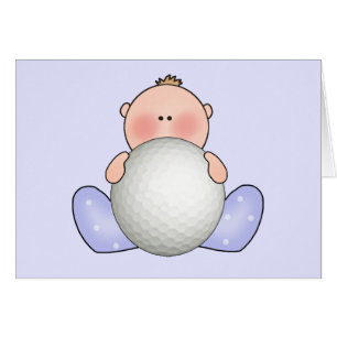 Lil Golf Baby Boy Blank Card