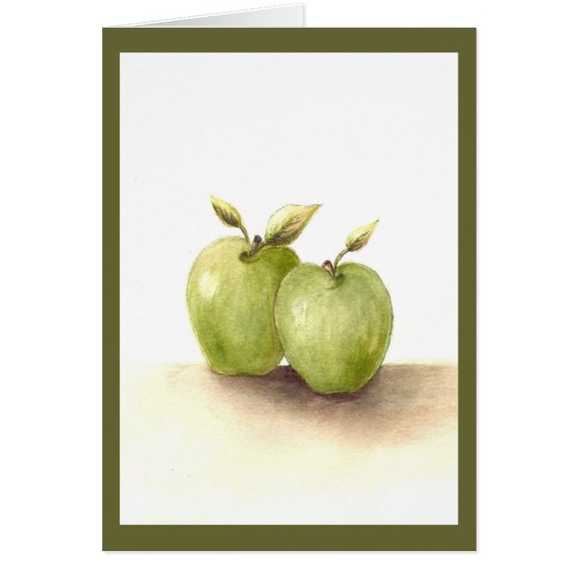 Lil Green Apples Boda Card (Frente)