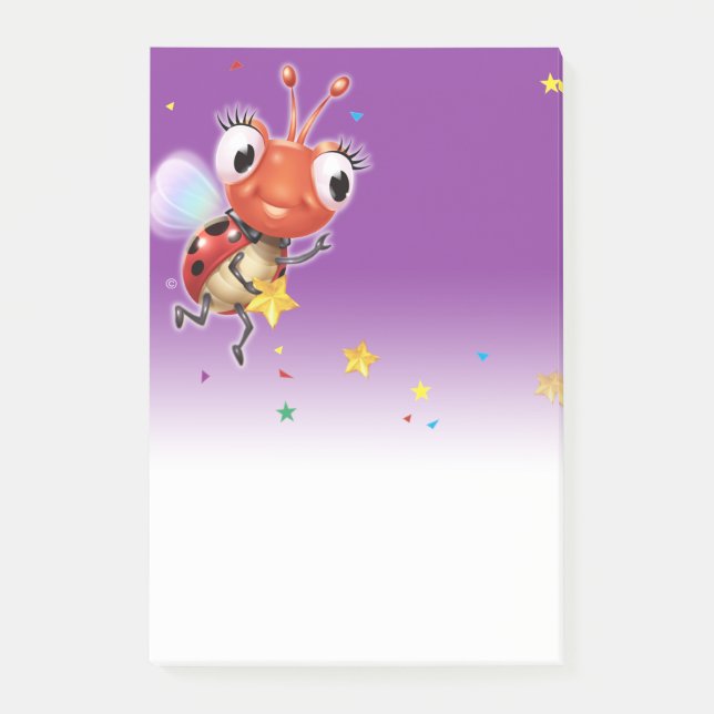 Lil Ladybug purple fade Bloque de notas posteriore (Anverso)