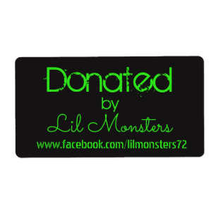 Lil Monsters etiqueta pegatina neón verde negro