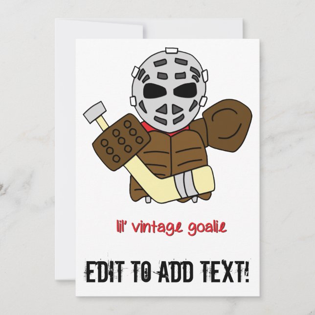 Lil' Vintage Hockey Goalie (Anverso)