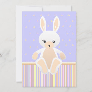 Lil White Bunny Invitación a Baby Shower