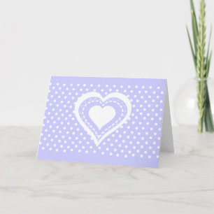 Lila con monograma del corazón y modelo de lunares