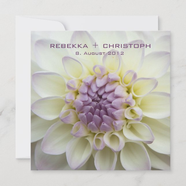 Lila dalia • invitación de nupcial (Anverso)