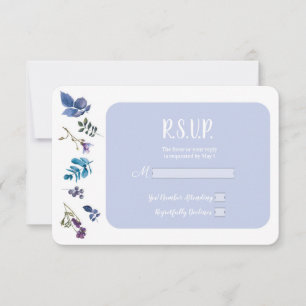 Lila Lavanda Iris Púrpura Floral de Primavera RSVP