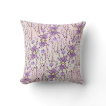 lilac almohada de lanzamiento floral