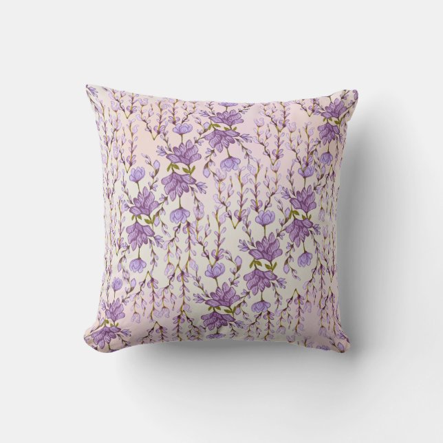 lilac almohada de lanzamiento floral (Anverso)