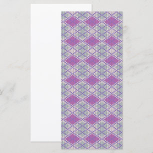 LILAC ARGYLE TEJIDO 4x9 Tarjeta plana / vertical