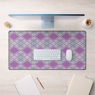 LILAC ARGYLE TEJIDO Alfombrilla para escritorio de