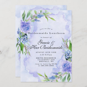 Lilac Blue Floral Bridesmaids Luncheon