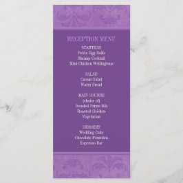Lilac Damask Wedding Menú / Programa