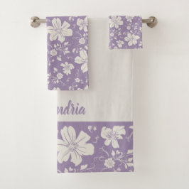 lilac de patrón floral monocromo elegante