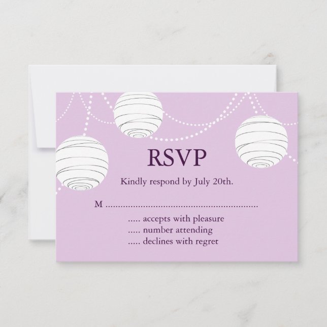 Lilac Fiesta Lanterns RSVP (Anverso)
