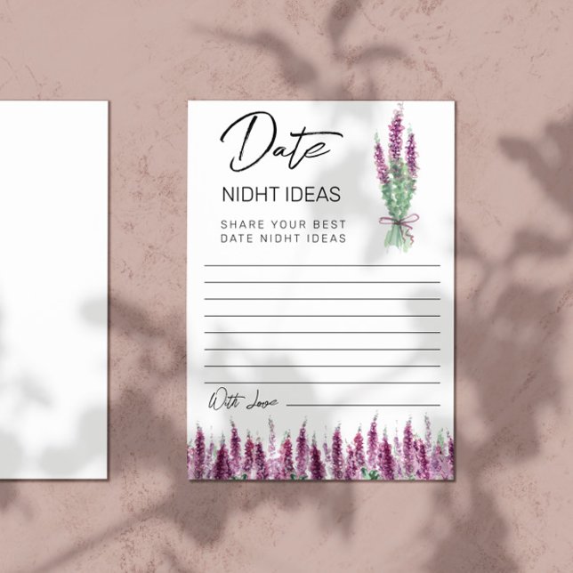 Lilac Lavender Date nidht ideas Hoja de papel (Subido por el creador)