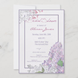 Lilac Loveliness Bridal Shower Invitación