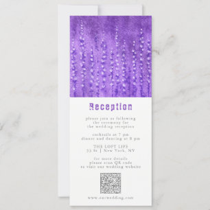 Lilac Lupines Boda Tarjeta de Alojamiento de Recep