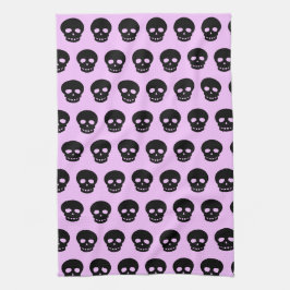 Lilac Pastel Gótico Skulls Kitchel Toalla