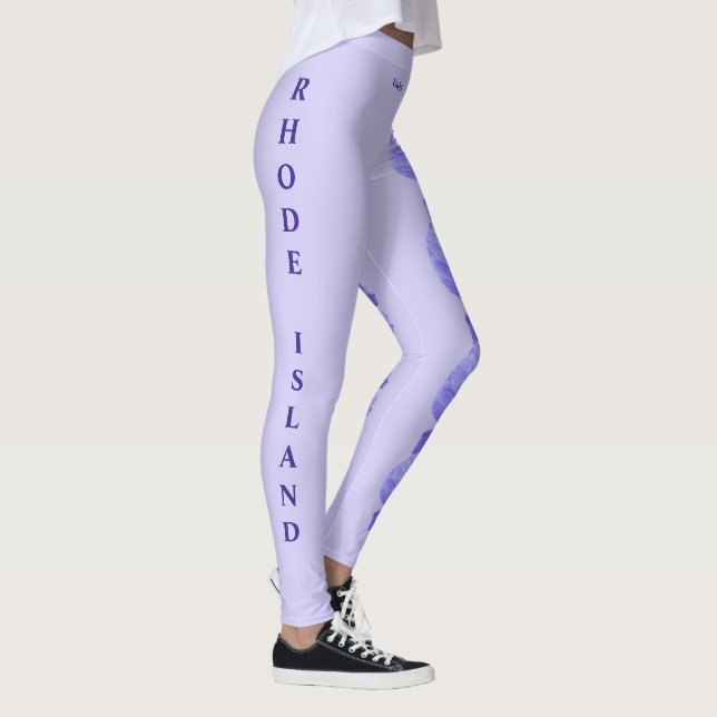 Lilac Rhode Island Violet State Flower Leggings (Derecha)