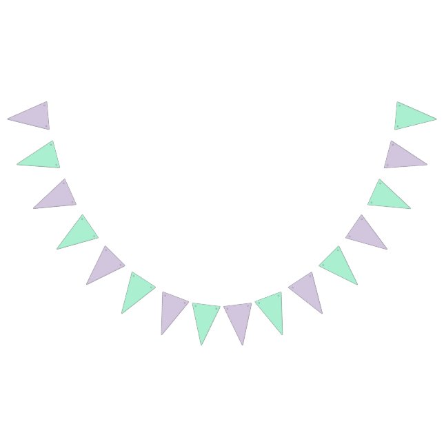 Lilac rosa y menta, pancarta de Bunting triangular (Todo)