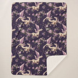 Lilac, Rosas y la manta Sherpa de los dragones bla