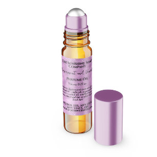 Lilac Sparkles Perfume Rollo Etiqueta del frasco