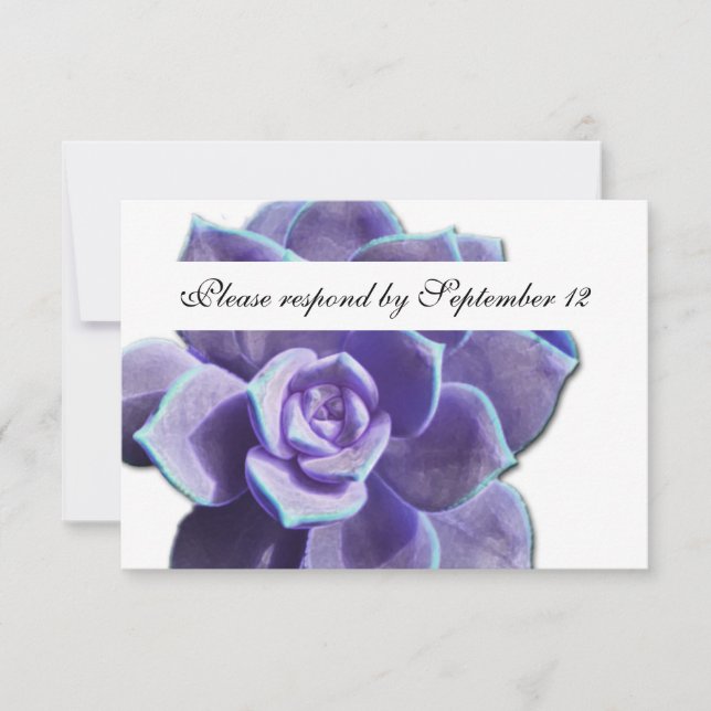 Lilac Succulent Vintage rsvp (Anverso)