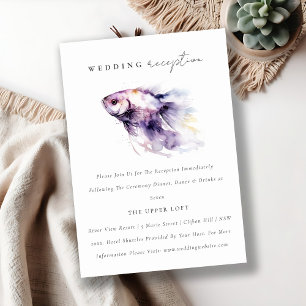 Lilac Watercolor Pescado Costero Recepción de Boda