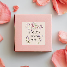 Lilac Y Lavender Gracias Pegatinas