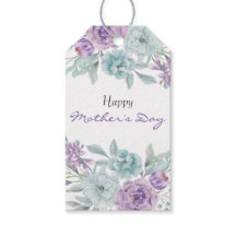 Lilac y Mint Floral | Etiqueta de regalo del Día d