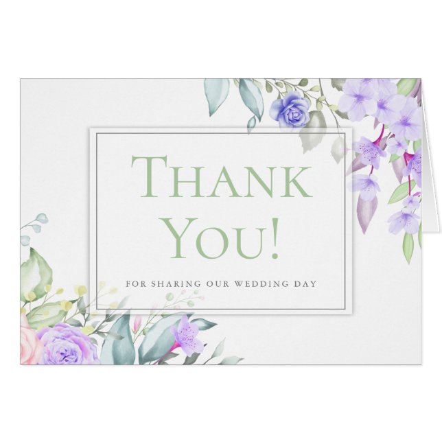 Lilac y Rubor Floral rosa (Anverso (Horizontal))