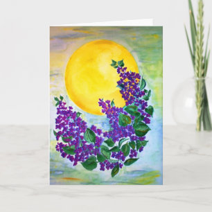 Lilacs de tarjetas en verano medio