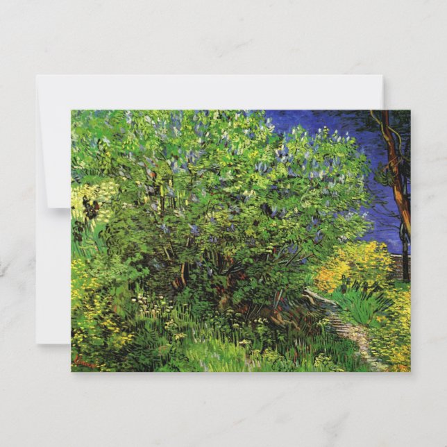 Lilacs de Vincent van Gogh, Flores de Jardín Vinta (Anverso)